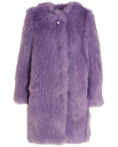 Alabama Muse Kate Faux Fur Coat - Purple