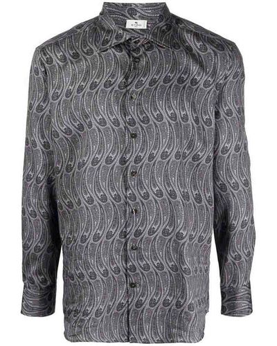 Etro Paisley-print Shirt - Grey