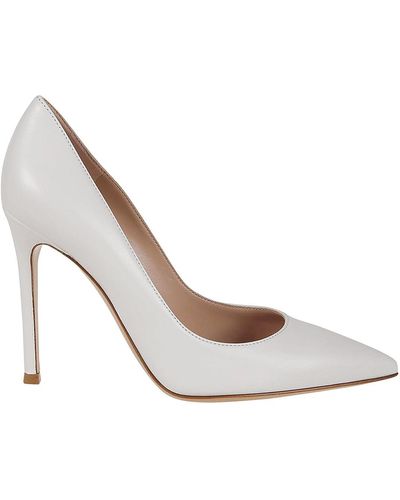 Gianvito Rossi Leather Court Shoes - White