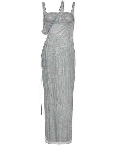 The Attico Jersey Midi Dress - Gray