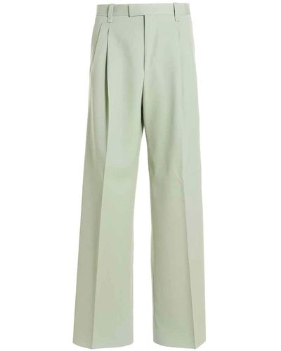 Lanvin Trousers With Front Pleats - Green