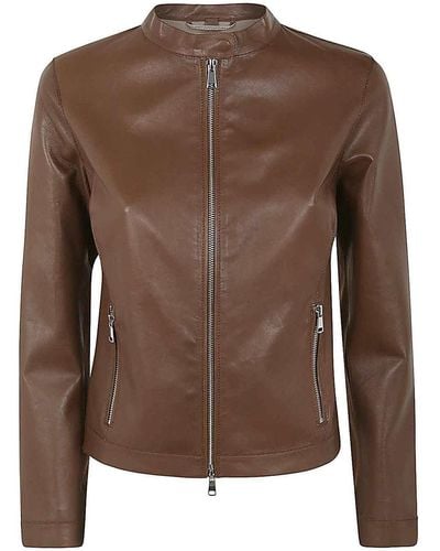 The Jackie Leathers Tarifa Leather Jacket - Brown