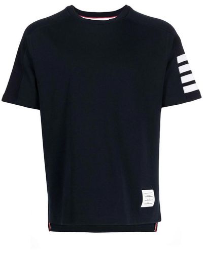 Thom Browne T-shirt With Logo - Black