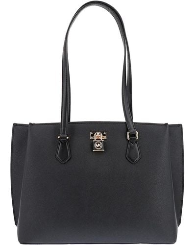 Michael Kors Saffianoo Leather Handbag - Black