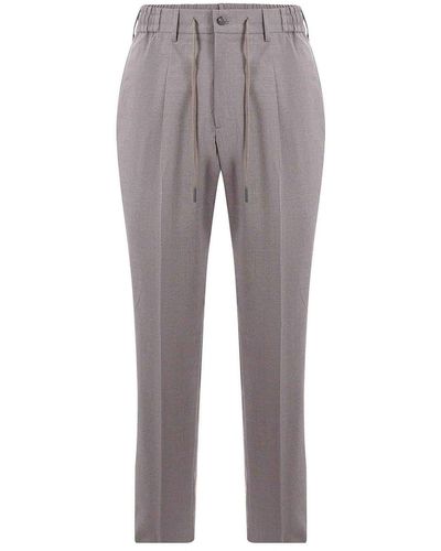 Tagliatore Stretch Wool Trousers - Grey