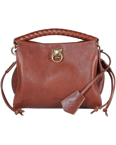 Mulberry Leather Tote - Brown