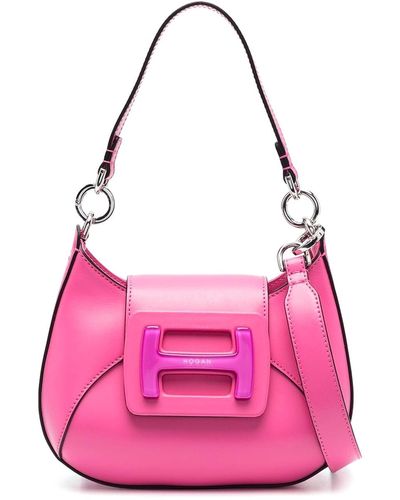 Hogan H-bag Hobo Leather Bag - Pink