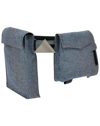 The Attico Pockets Denim Belt - Blue