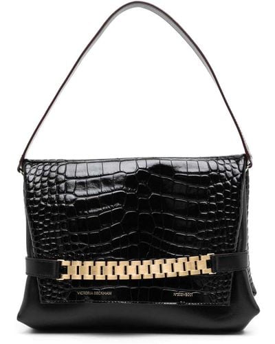 Victoria Beckham Crocodile Leather Bag - Black