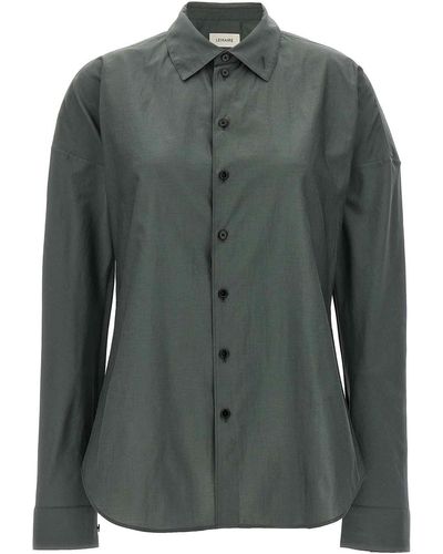 Lemaire Fitted Band Collar Shirt - Green