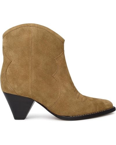 Isabel Marant Darizo Ankle Boots In Suede - Brown