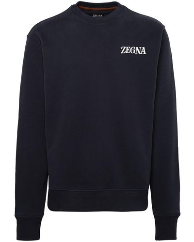 Zegna Cotton Sweatshirt - Blue