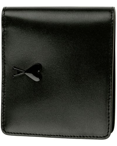Ami Paris Leather Wallet - Black