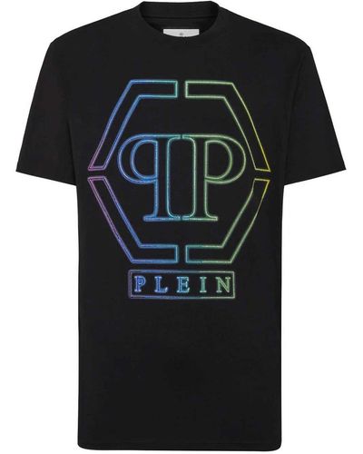 Philipp Plein Embroidered Round-neck T-shirt - Black