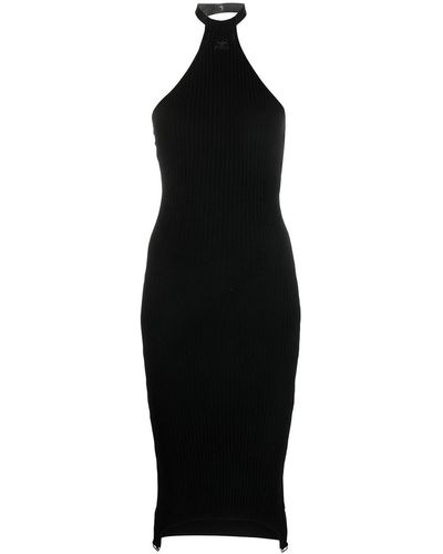 Courreges Sleeveless Long Dress - Black