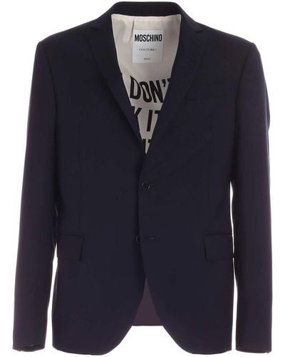 Moschino Single-breasted Suit In - Blue