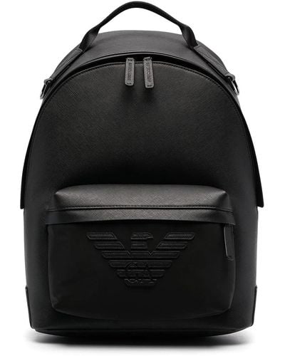 EA7 Leather Backpack - Black