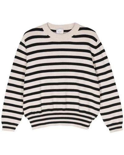 Alysi Striped Sweater - White