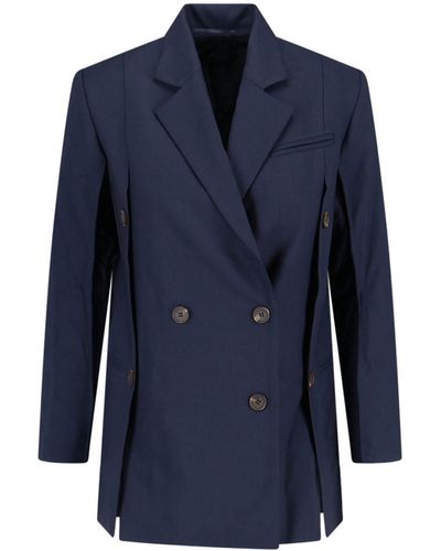 Eudon Choi Structured Double-breasted Blazer - Blue