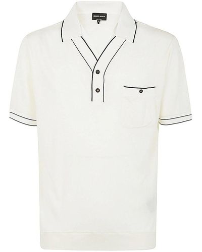 Giorgio Armani Short Sleeves Polo - White