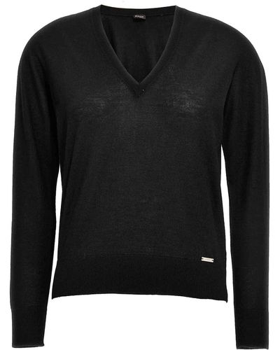 Kiton V-neck Sweater - Black