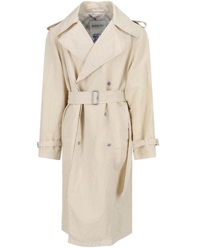 Burberry Double-breasted Trench - Natural