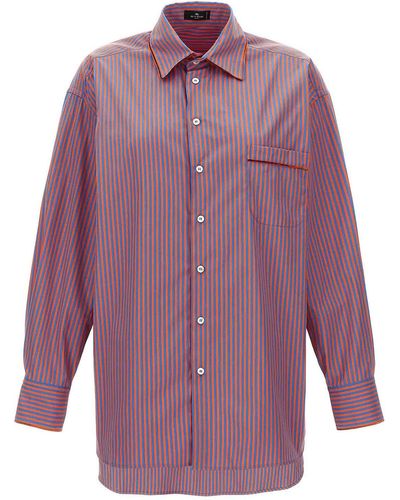 Etro Striped Shirt - Purple