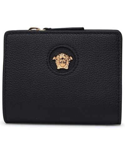 Versace Leather Medusa Wallet - Black