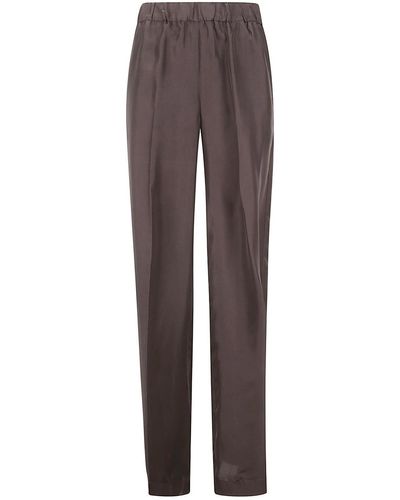 P.A.R.O.S.H. High-waisted Trousers - Brown