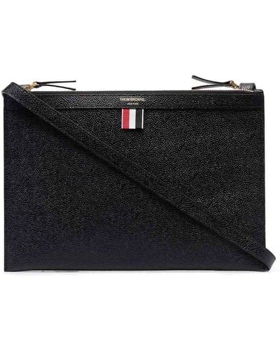 Thom Browne Logo-print Crossbody Bag - Black