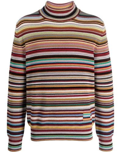 Paul Smith Wool Striped Sweater - Gray