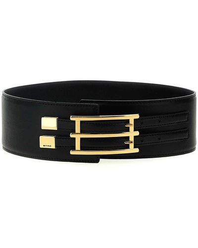 Etro Leather Belt - Black