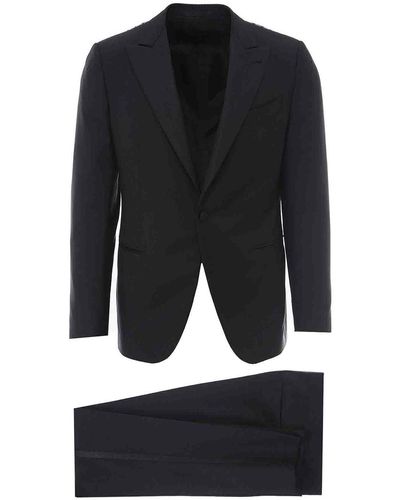Caruso Wool And Mohair Suit - Black