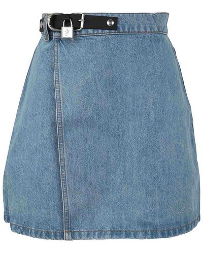 JW Anderson Padlock Strap Mini Skirt - Blue