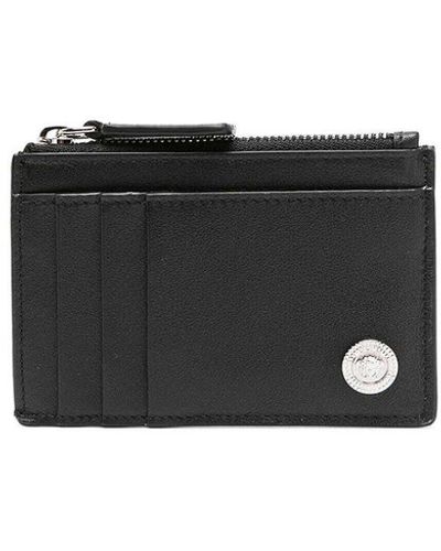 Versace Leather Card Case - Black