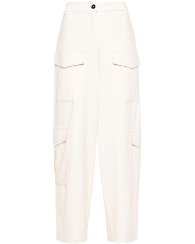 Pinko Trousers With Cargo Pockets - White