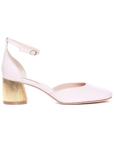 Casadei Pink Cleo Court Shoes Lateral Buckle Round
