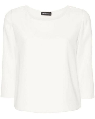 Emporio Armani 3/4 Sleeves Top - White