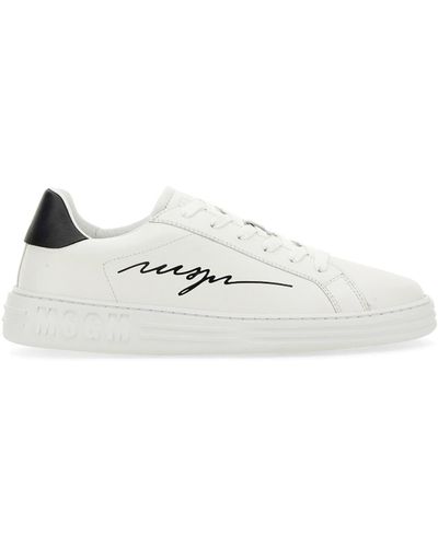 MSGM Trainer With Logo - White