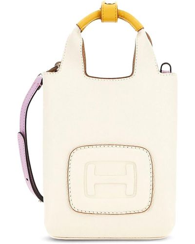Hogan Mini H-bag Shopping Bag - Natural