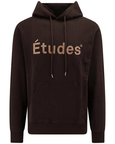 Etudes Studio Organic Cotton Sweatshirt With Frontal Logo - Black