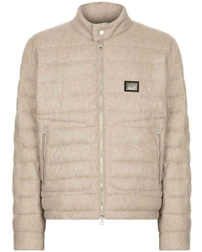 Dolce & Gabbana Cashmere Quilted Jacket - Natural