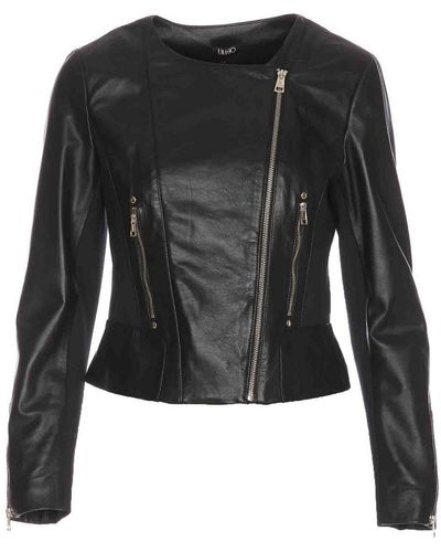 Liu Jo Jacket With Asymmetrical Zip - Black