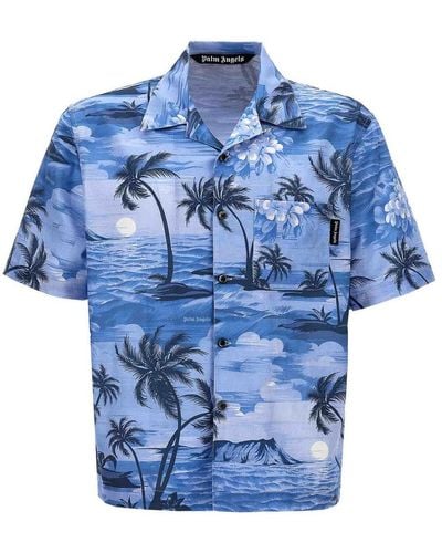Palm Angels Sunset Shirt - Blue