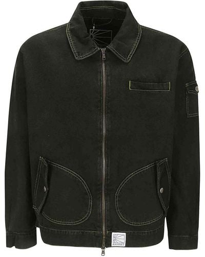 Rassvet (PACCBET) Denim Jacket With Stitching Detail - Black