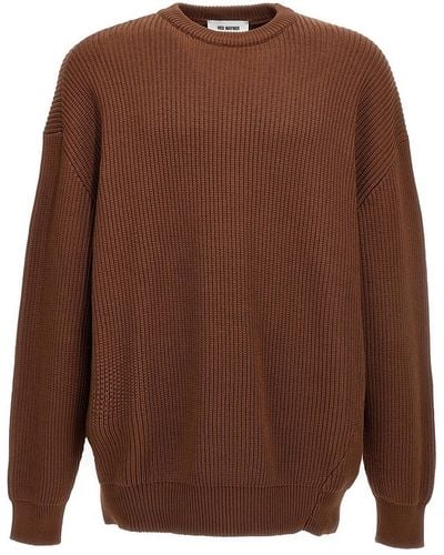 Hed Mayner Twisted Sweater - Brown