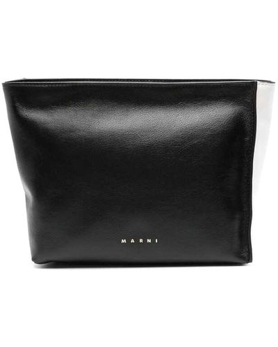 Marni Logo-print Clutch Bag - Black