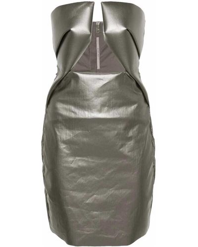 Rick Owens Denim Short Dress - Grey