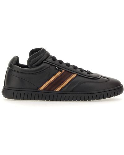 Bally Trainers With Logo - Black
