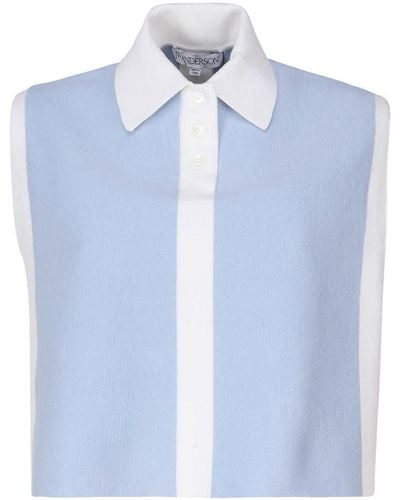 JW Anderson Tank Top With Collar - Blue